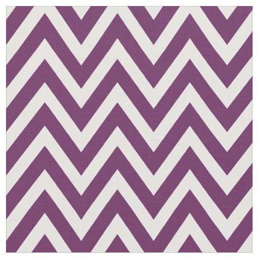 Plum Purple Modern Chevron Stripes Fabric