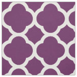 Plum Purple Modern Quatrefoil Large Scale Fabric