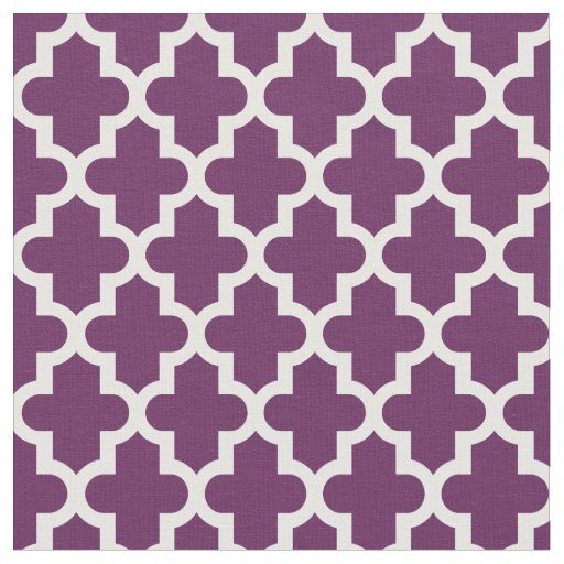 Plum Purple Moroccan Print Fabric