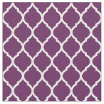 Plum Purple Moroccan Quatrefoil Fabric