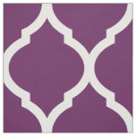 Plum Purple Moroccan Quatrefoil Large Scale Fabric