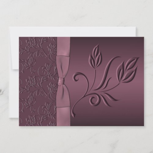 Plum Purple Passion Wedding Invite