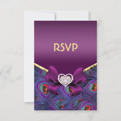 Plum Purple  Peacock RSVP