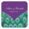 Plum Purple Peacock Wedding Favor Label