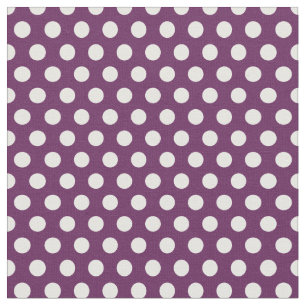 Plum Purple Polka Dots Fabric
