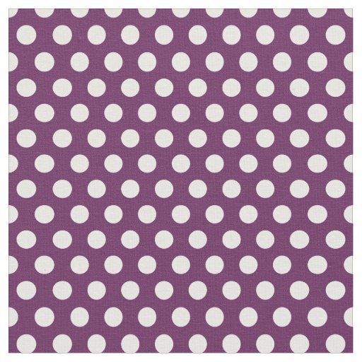 Plum Purple Polka Dots Fabric