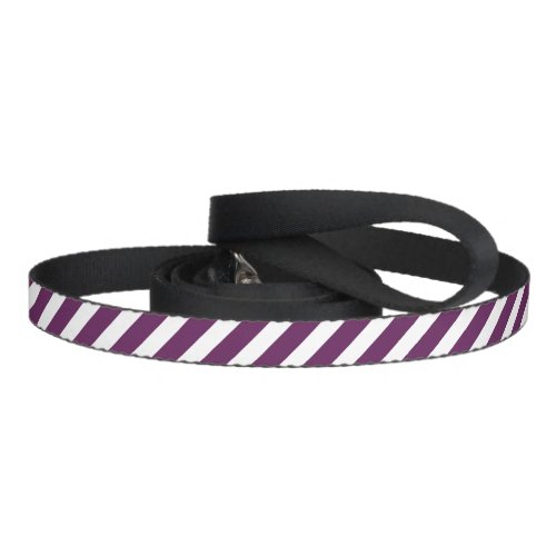 Plum Purple Preppy Stripes Pet Leash