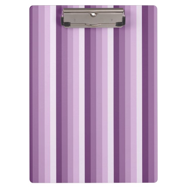 Plum purple shadow stripes clipboard (Front)