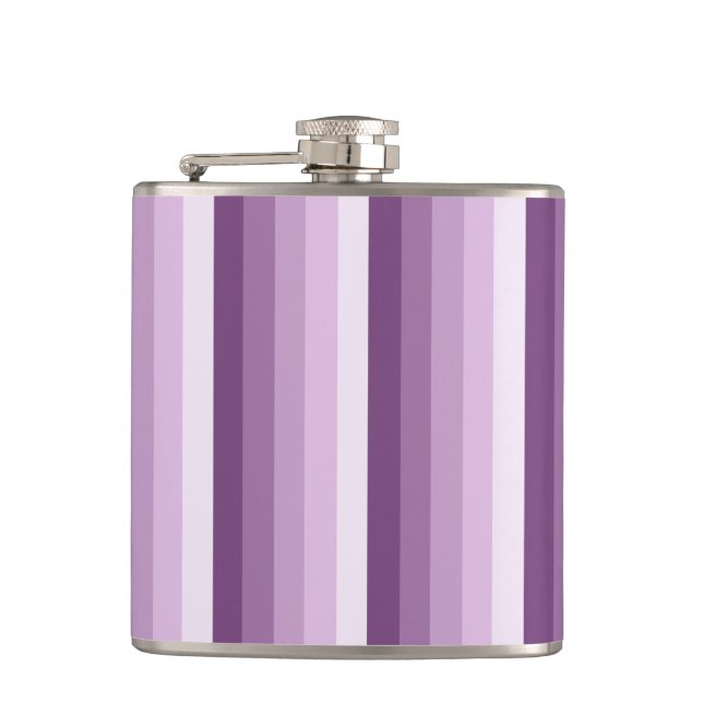 Plum purple shadow stripes flask (Front)