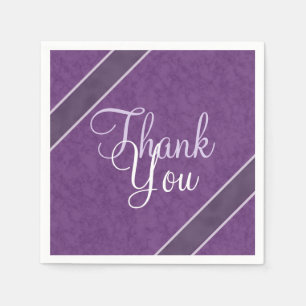 Plum Purple Thank You Paper Napkins