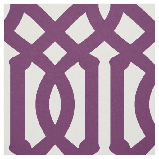 Plum Purple Trellis Large Scale Fabric