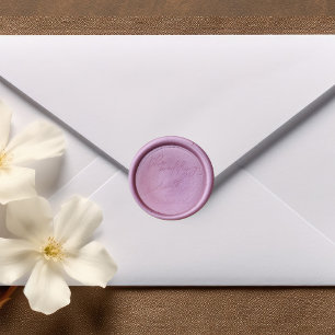 Plum Purple Wedding Elegant Personalized Wax Seal Sticker