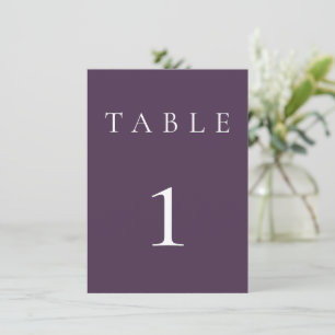 Plum Purple Wedding/Event I Table Number