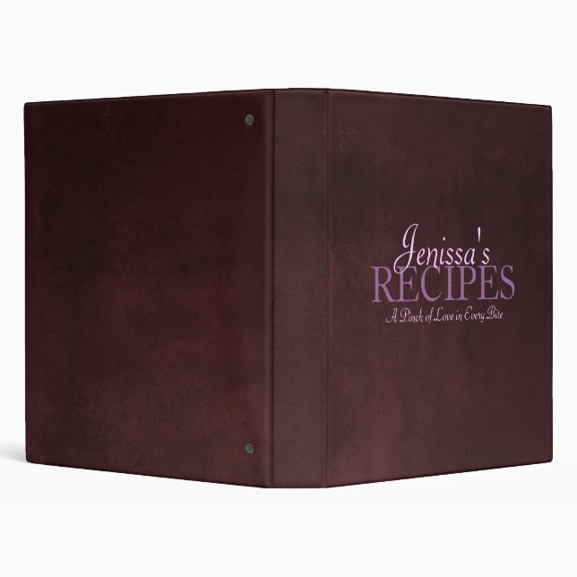 Plum Recipe Binder (Background)