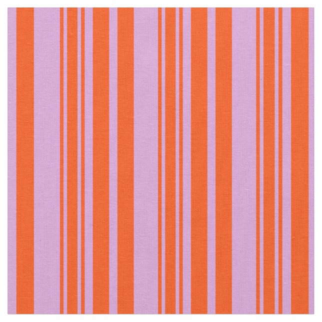 Plum & Red Colored Lined Pattern Fabric (Close Up)