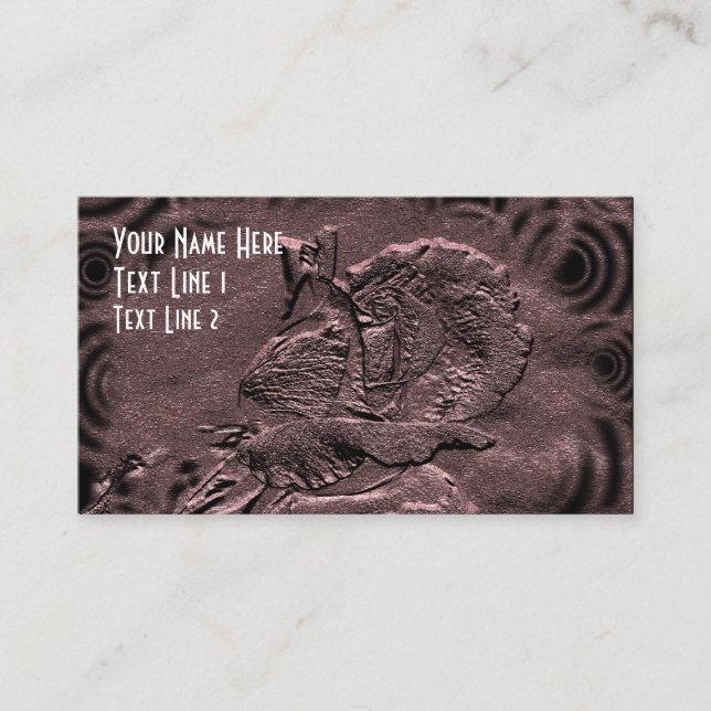 Plum Rose Floral Art Business Card (Front)