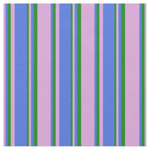 Plum, Royal Blue, and Green Lined/Striped Pattern Fabric