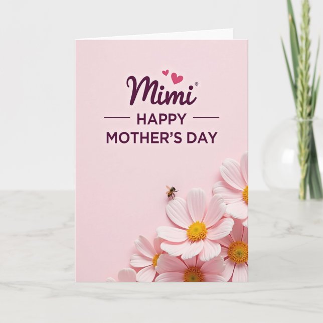 Plum Script Mothers Day Love Card (Front)