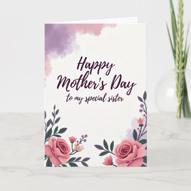 Plum Sister Mothers Day Card (Front)