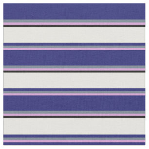 Plum, Slate Gray, Midnight Blue, White, and Black Fabric
