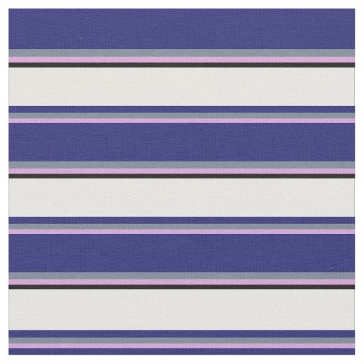 Plum, Slate Gray, Midnight Blue, White, and Black Fabric
