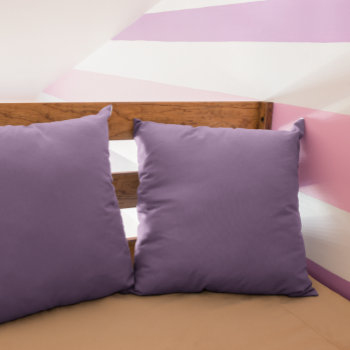 Plum Solid Color Customize It Throw Pillow by SimplyColor at Zazzle