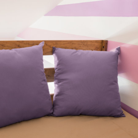 Plum Solid Color Customize It Throw Pillow