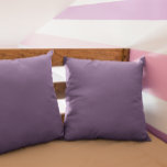 Plum Solid Color Customize It Throw Pillow at Zazzle