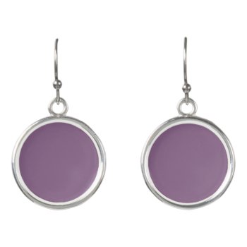 Plum Solid Color Earrings by SimplyColor at Zazzle