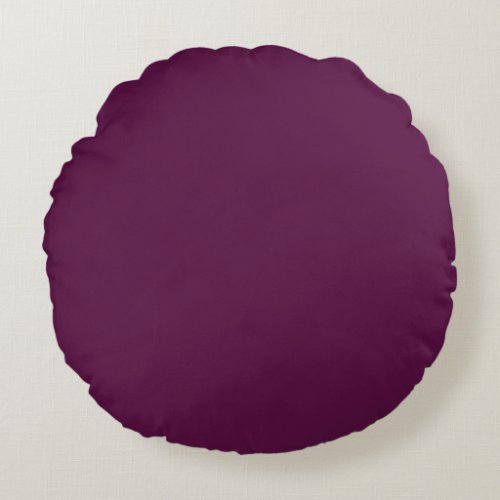 Plum solid color  round pillow