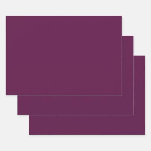 Plum solid color  wrapping paper sheets