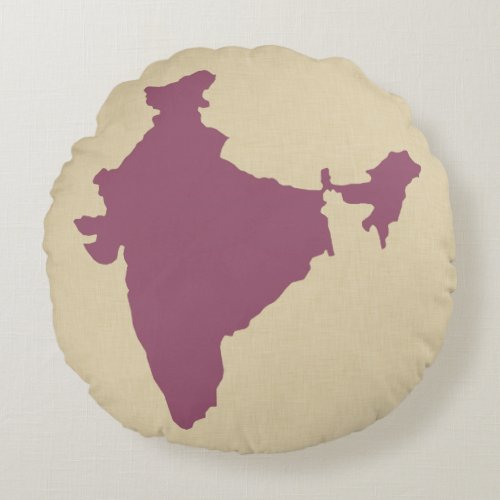 Plum Spice Moods India Round Pillow