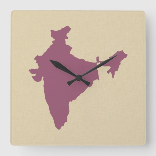 Plum Spice Moods India Square Wall Clock
