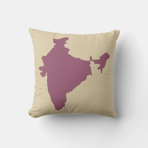 Plum Spice Moods India Throw Pillow