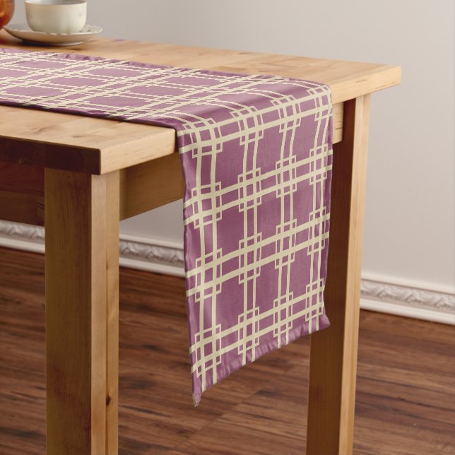 Plum Spice Moods Lattice Short Table Runner (In Situ)
