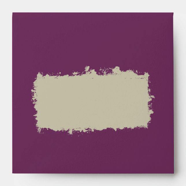 Plum Square Invitation Envelope (Front)