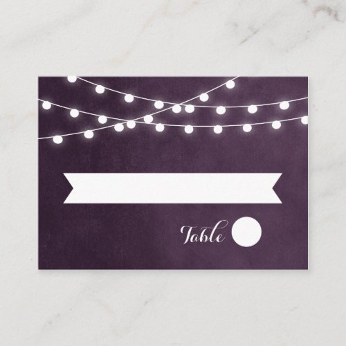 Summer String Lights Wedding Escort Cards Business Card Templates