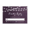 Plum String Lights Wedding RSVP Card