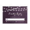 Plum String Lights Wedding RSVP Card