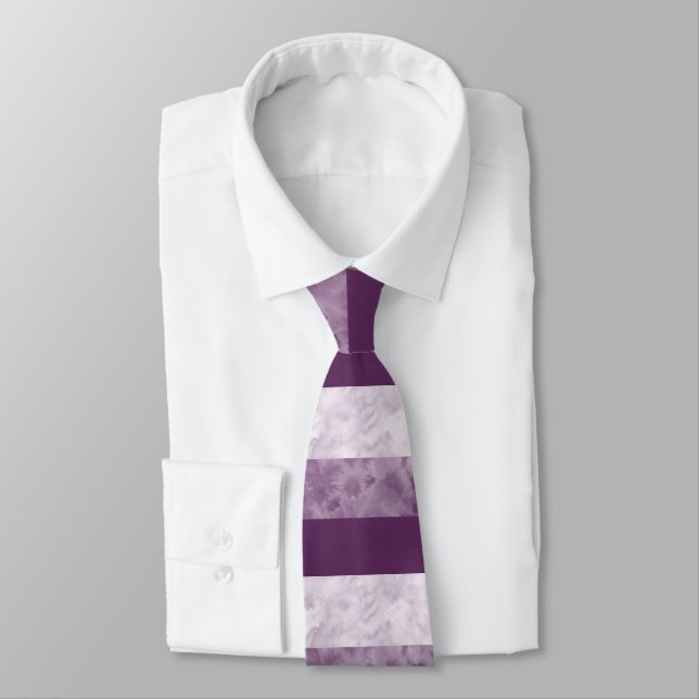 Plum Stripes Neck Tie (Tied)
