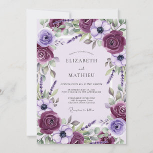 Plum Sublime Spring Wedding Invitation