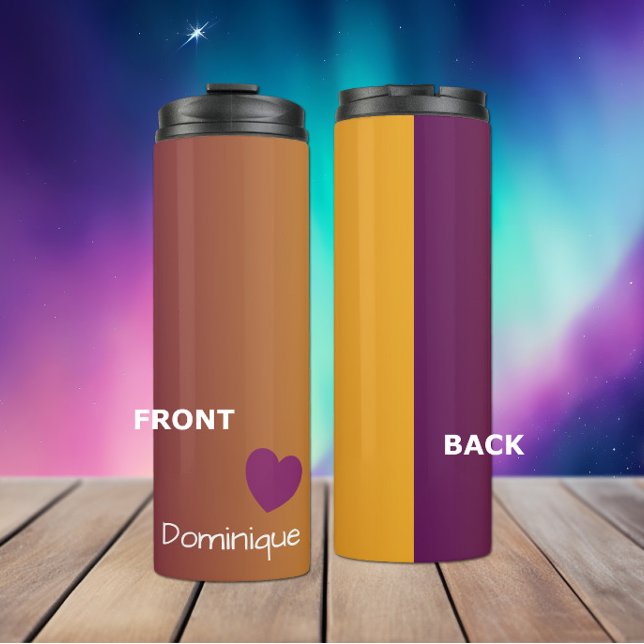 Plum Sunset - Gradient With A Heart  Thermal Tumbler (Creator Uploaded)