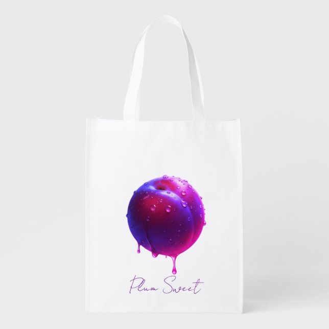 Plum Sweet Grocery Bag (Front)