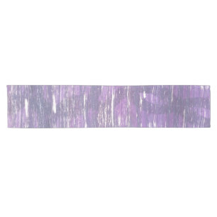 Plum Table Purple Silver Splatter Brushstroke Short Table Runner