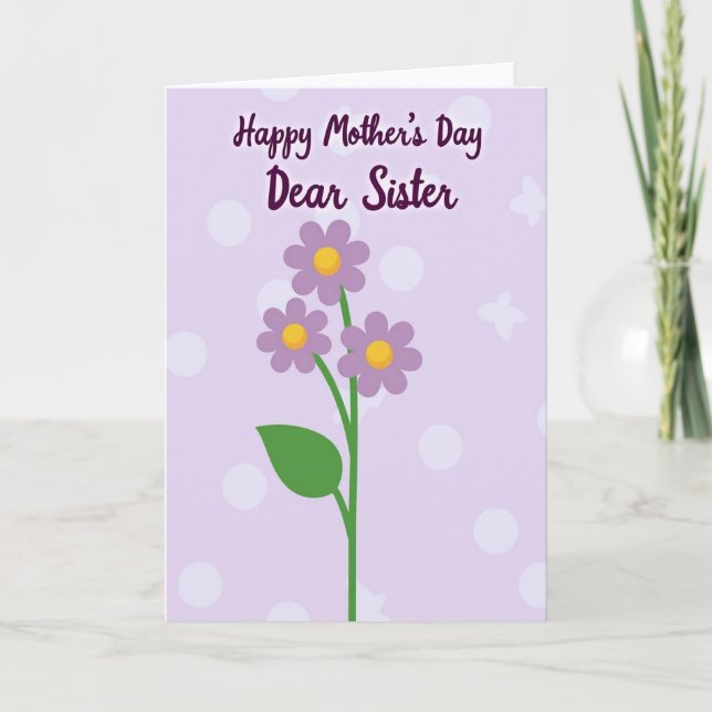 Plum Text Mothers Day Card (Front)