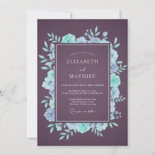 Plum Tranquil Winter Wedding Invitation