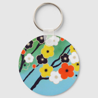 Plum Tree In Blossom Keychain