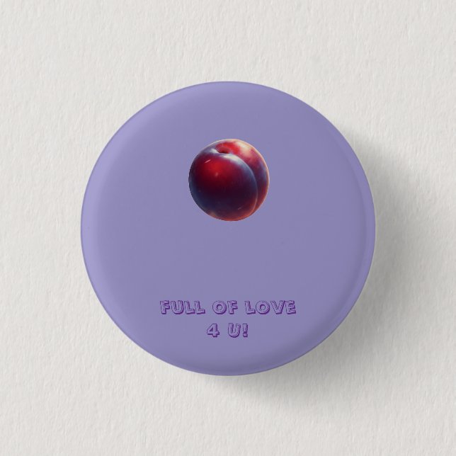 Plum Valentines Button (Front)