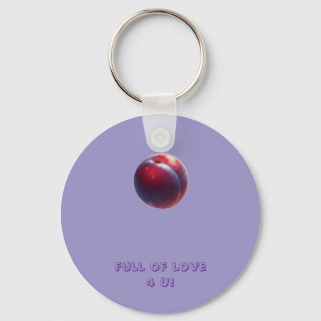 Plum Valentines Keychain (Front)