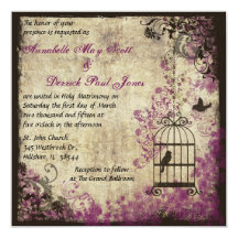 Bird Cage Wedding Invitations Zazzle